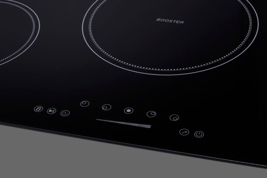 Summit SINC5B36B 36-inch black glass induction cooktop with five cooking zones and touch control panel - MyAppliancesShop