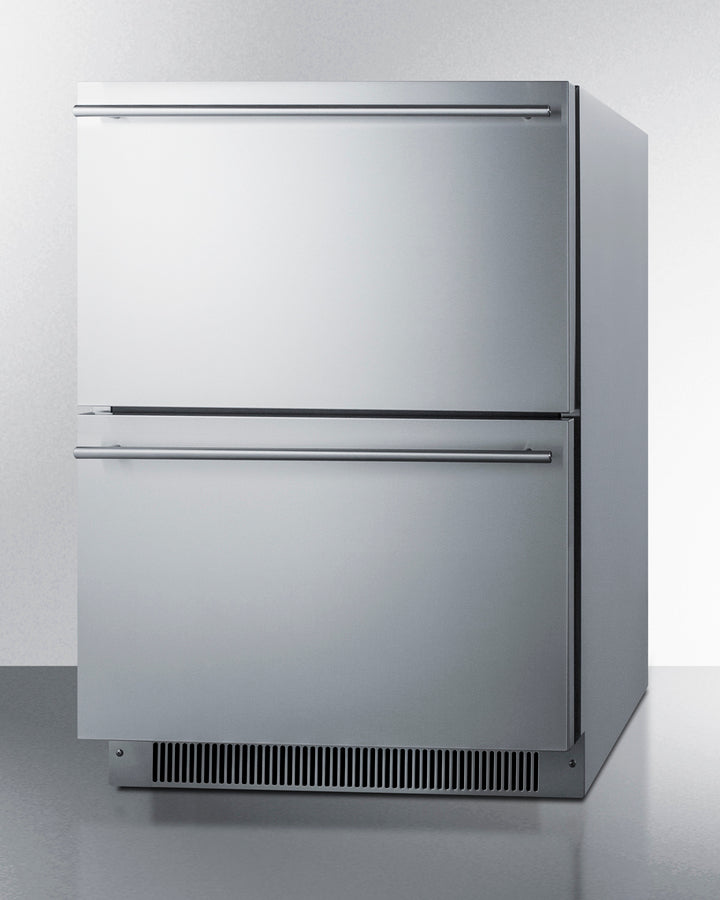 Summit ADFD2D24 ADA-compliant 2-drawer all-freezer with stainless steel construction and custom overlay options - MyAppliancesShop