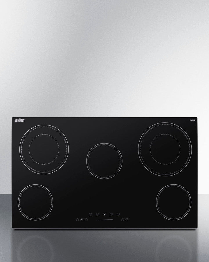 Summit CR4B30T11B radiant cooktop with touch controls, black ceramic glass surface, and four burners - MyAppliancesShop