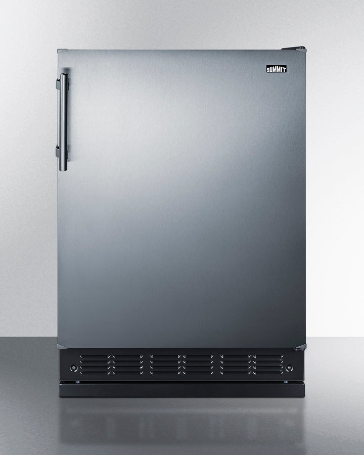 Summit CT66BK2SSRS counter-height refrigerator-freezer with stainless steel door and adjustable height - MyAppliancesShop