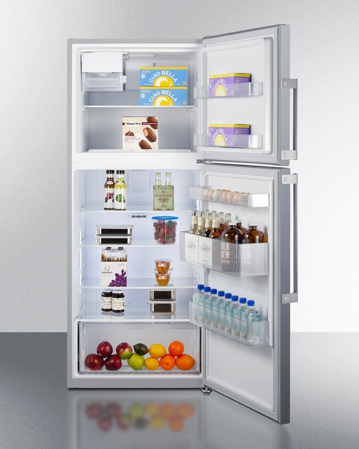 Summit FF1514SSIM top mount refrigerator-freezer with stainless steel doors and built-in icemaker - MyAppliancesShop