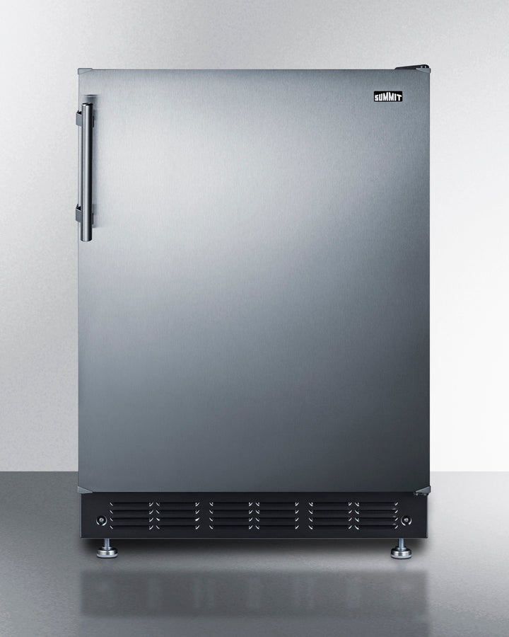 Summit CT66BK2SSRS counter-height refrigerator-freezer with stainless steel door and adjustable height - MyAppliancesShop