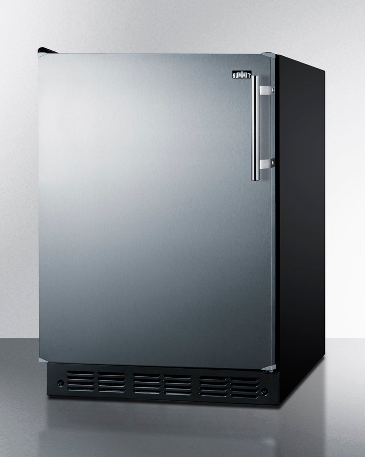 Summit CT66BK2SSADALHD ADA-compliant refrigerator-freezer with left-hand door and black exterior - MyAppliancesShop