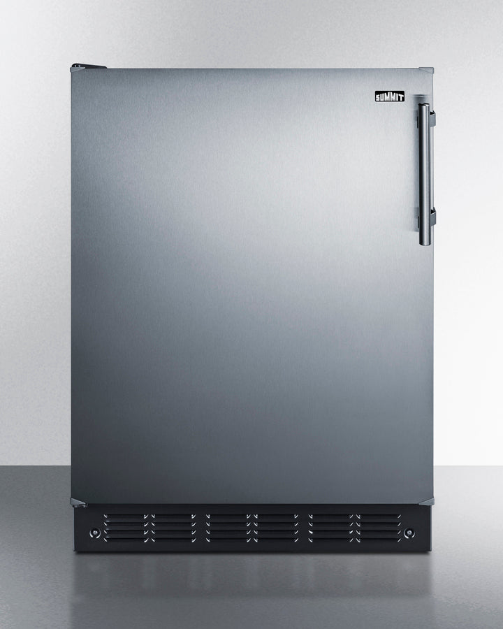 Summit CT66BK2SSADALHD ADA-compliant refrigerator-freezer with left-hand door and black exterior - MyAppliancesShop