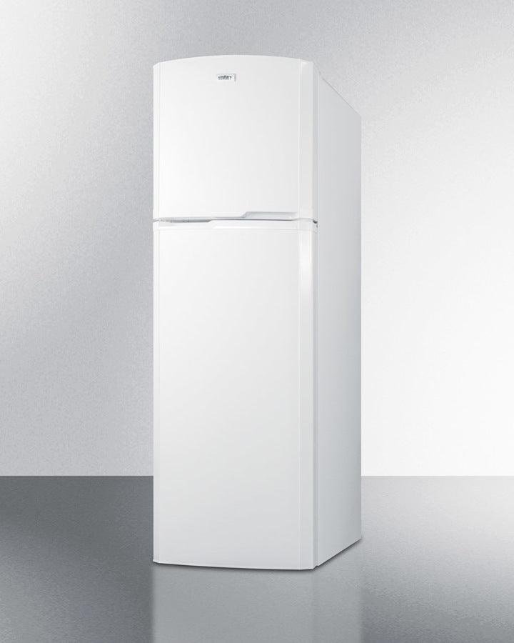 SUMMIT FF946WIM frost-free refrigerator-freezer with 8.8 cu.ft. capacity, white curved doors, adjustable glass shelves, and built-in icemaker - MyAppliancesShop