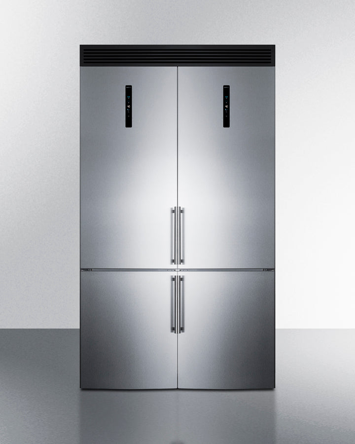 Summit FFBF181ES2KIT48: 48-inch counter-depth refrigerator pair with stainless steel design, French-door effect, and advanced cooling features - MyAppliancesShop