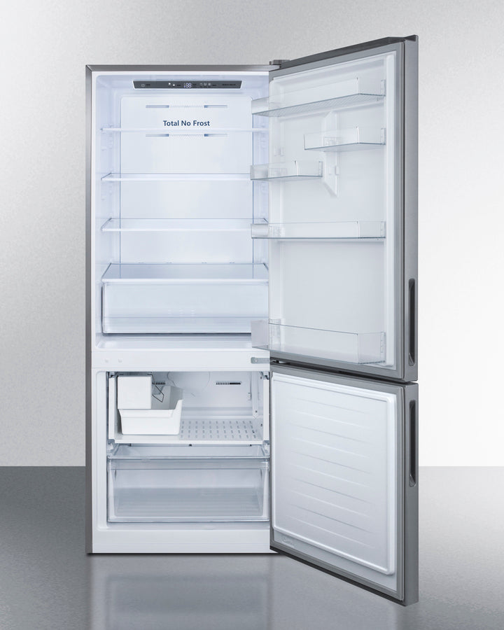 Summit FFBF279SSXIM refrigerator-freezer with icemaker, stainless steel doors, and frost-free operation for compact kitchens - MyAppliancesShop