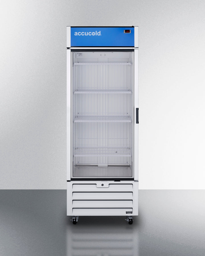 Summit SCFF262GLH 30" Wide Upright All-Freezer with glass door, LED lighting, and adjustable shelving for efficient storage and display - MyAppliancesShop