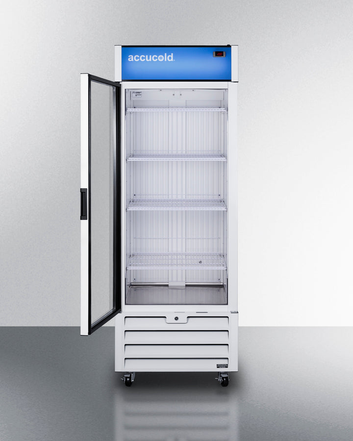 Summit SCFF262GLH 30" Wide Upright All-Freezer with glass door, LED lighting, and adjustable shelving for efficient storage and display - MyAppliancesShop