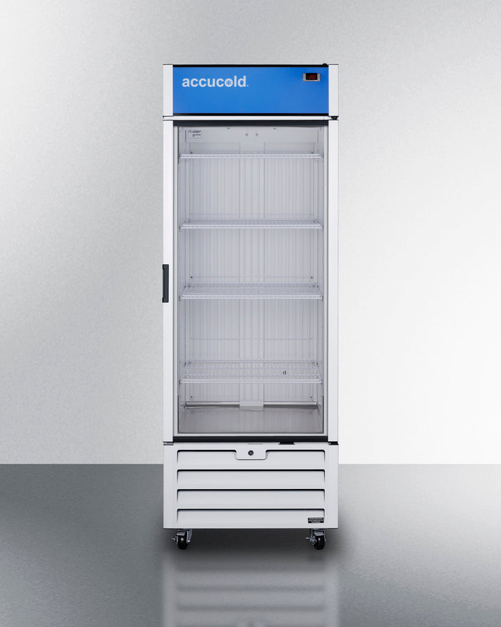 Summit SCFF262GRH 30" Wide Upright All-Freezer with reversible glass door, adjustable shelving, and LED lighting for efficient storage and display - MyAppliancesShop