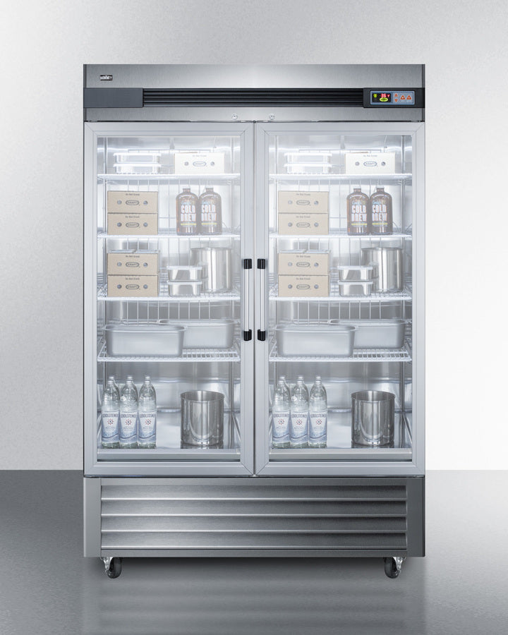 Summit Commercial 49 Cu.Ft. Reach-In Refrigerator with stainless steel doors and adjustable shelving - MyApplianceShop