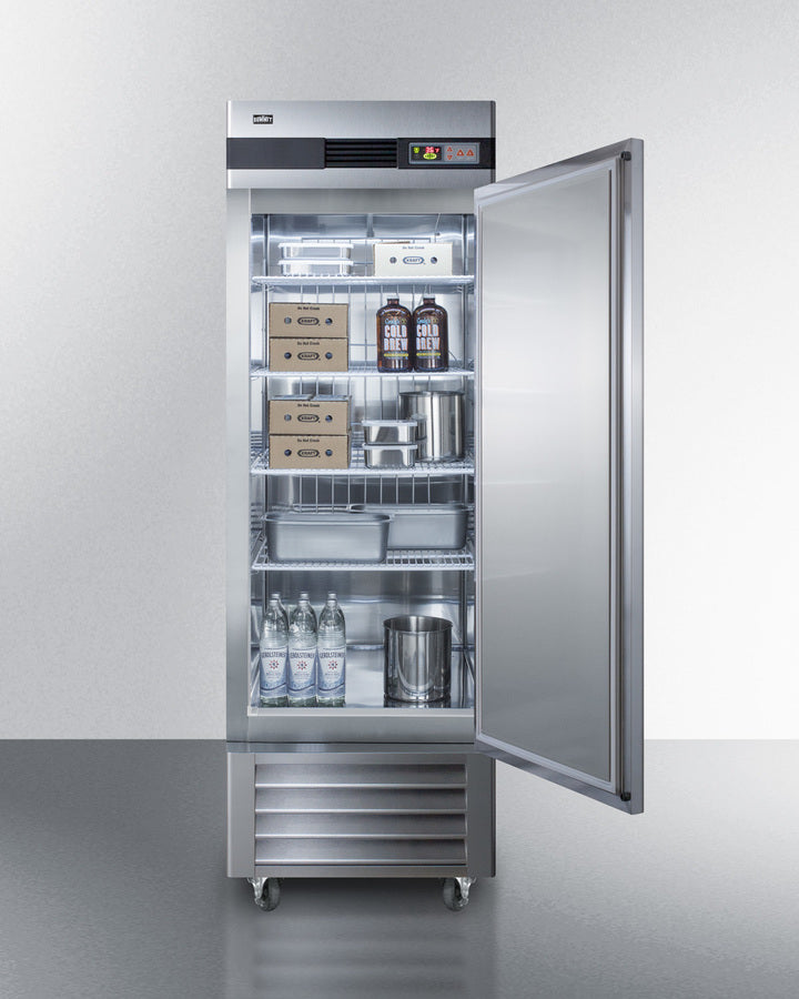 Summit SCRR232 23 Cu.Ft. Reach-In Refrigerator with stainless steel cabinet, adjustable shelves, and digital temperature control - MyAppliancesShop