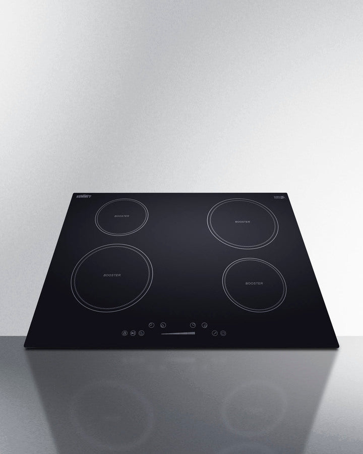 Summit SINC4B301B 30-inch black induction cooktop with four cooking zones and modern touch controls - MyAppliancesShop