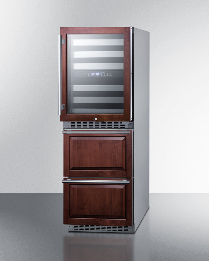 Summit SWCDRF24PNR panel-ready wine cellar and refrigerator-freezer with customizable fronts, LED lighting, and precision temperature controls -MyAppliancesShop