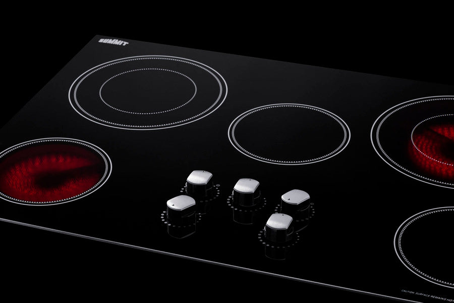 Summit Residential 30" Wide 208-240V 4-Burner Radiant Cooktop