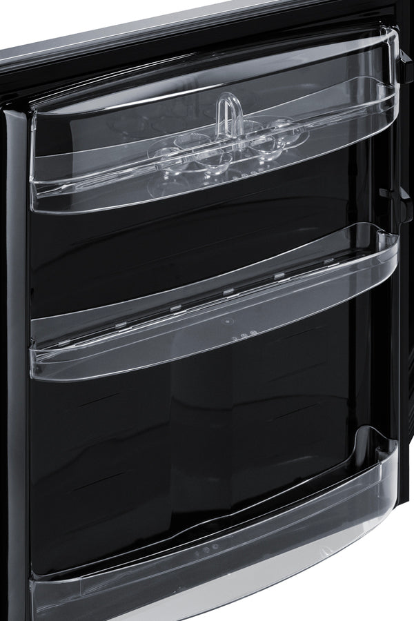 Summit FF6BK2SSADALHD ADA-compliant undercounter refrigerator featuring a left-hand swing stainless steel door, black cabinet, and spacious 5.8 cu.ft. interior - MyAppliancesShop