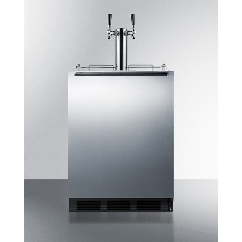 Front view of the Summit Commercial 24" ADA-Compliant Built-In Kegerator with panel-ready door frame.