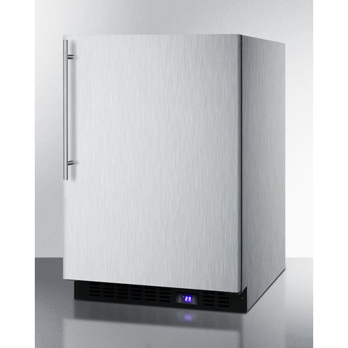 Exterior of the Summit Residential 24" Wide Built-In All-Freezer with stainless steel door and slim handle - MyAppliancesShop