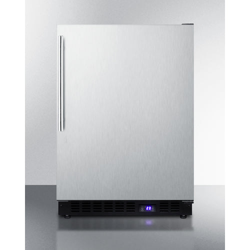 Exterior of the Summit Residential 24" Wide Built-In All-Freezer with stainless steel door and slim handle - MyAppliancesShop