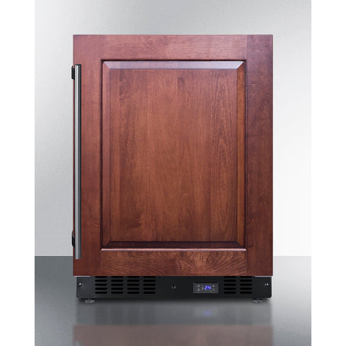 Front view of Summit Commercial 24" Wide Built-In All-Freezer with stainless steel door and pro-style handle - MyApplianceShop