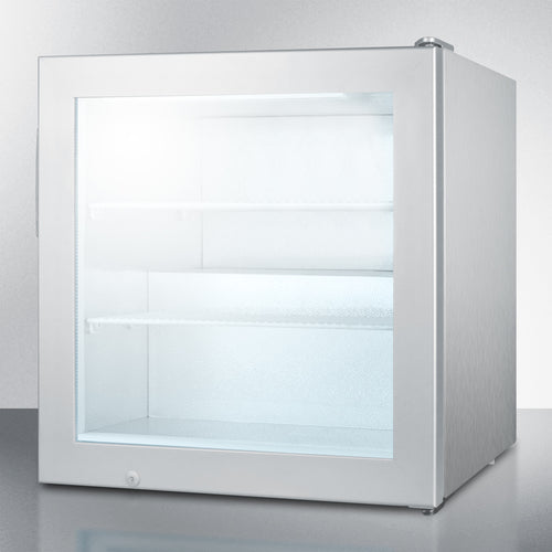 Summit SCFU386 Compact All-Freezer with self-closing glass door and LED light display - MyAppliancesShop