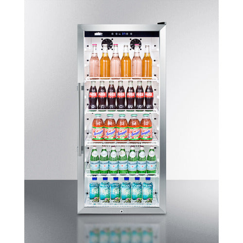 Summit SCR1006CSS 22" Wide Beverage Center with stainless steel trim and digital thermostat display - MyAppliancesShop