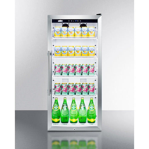 Summit SCR1006CSS 22" Wide Beverage Center with stainless steel trim and digital thermostat display - MyAppliancesShop