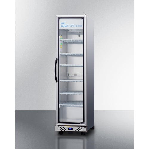 Summit SCR1104RH 19.5" Wide Commercial Beverage Center with glass door, adjustable shelves, and LED lighting - MyAppliancesShop