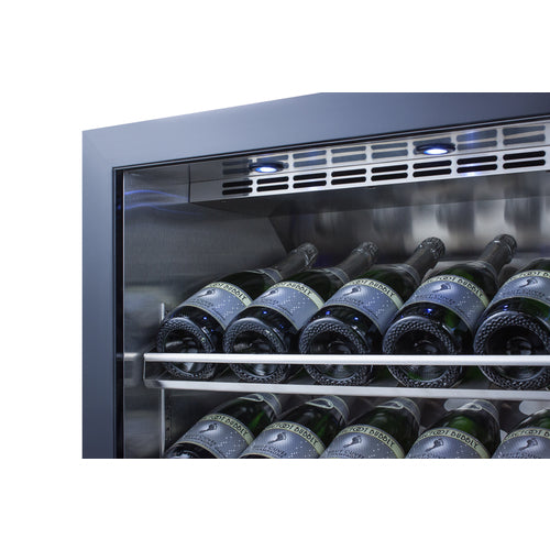 Summit SCR11561CH 24" Wide Single Zone Commercial Wine Cellar with stainless steel door, pro-style handle, and digital control panel - MyppliancesShop