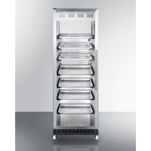 Summit SCR1401LH 24" Beverage Center with glass door, LED lighting, and stainless steel interior - MyAppliancesShop